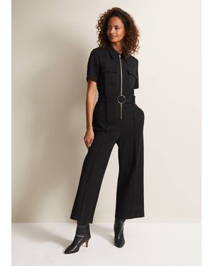 Phase Eight Polly Zip Jumpsuit - Black