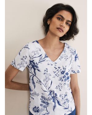Phase Eight Alice Floral Top - Blue