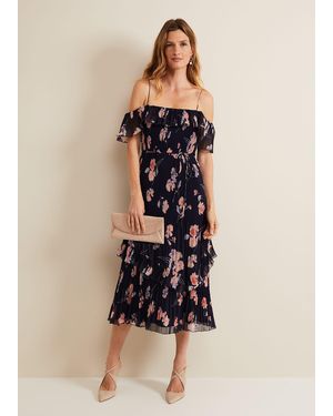Phase Eight Bridie Printed Midi Dress - Natural