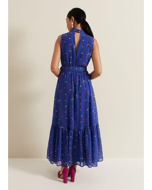 Phase Eight Petite Lina Printed Midi Dress in Pink | Lyst UK