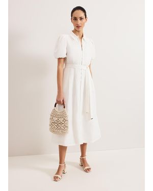 Phase Eight Carlotta Linen Dress - Natural