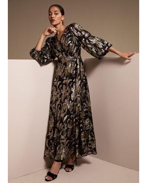 Phase Eight Ellio Silk Shimmer Maxi Dress - Natural