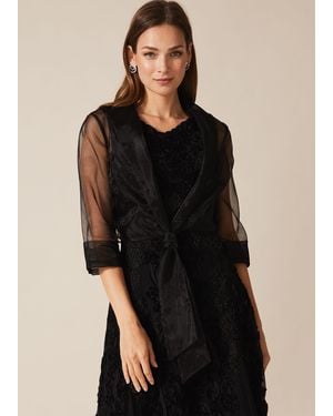 Phase Eight Frieda Sheer Organza Shrug - Black
