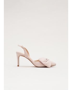 Phase Eight Oversized Bow Slingback Shoe - Natural