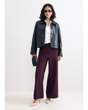 Phase Eight Petite Seren Wide Leg Trousers - Purple