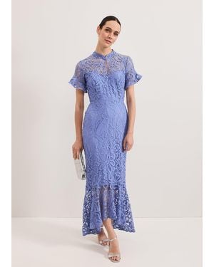 Phase Eight Eadie Lace Maxi Dress - Blue