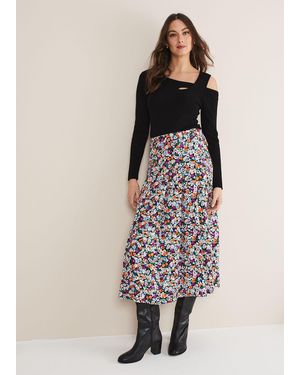 Phase Eight Mona Floral Tiered Skirt - Multicolour
