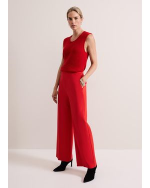 Phase Eight Aubrielle Wide Leg Trouser - Red