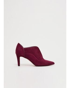 Phase Eight Suede Split Front Shoe Boots - Purple