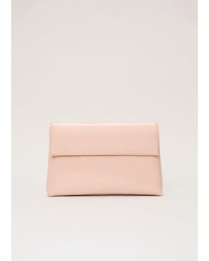 Phase Eight Patent Clutch Bag - Natural