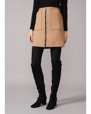 Phase Eight Drue Zip Front Mini Skirt - Multicolour