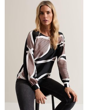 Phase Eight Alora Swirl Print Top - White