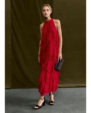 Phase Eight Helena Dark Ruffle Maxi - Green