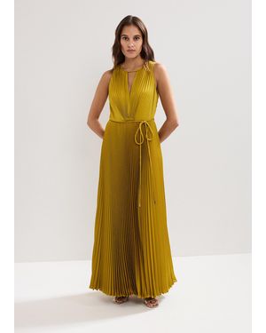 Phase Eight Dionne Pleated Maxi Dress - Metallic