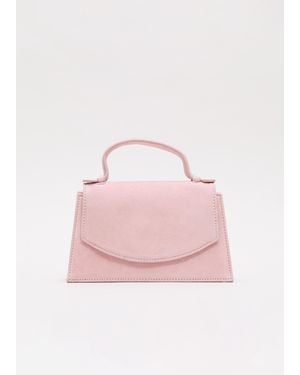 Phase Eight Suede Top Handle Bag - Pink