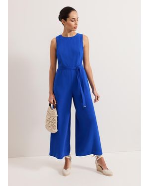 Phase Eight Marta Plain Jumpsuit - Blue