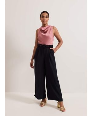 Phase Eight Sabina Satin Wide Leg Jumpsuit - Multicolour