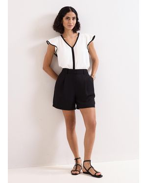 Phase Eight Arnie Linen Shorts - Black