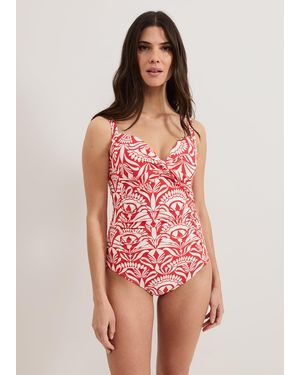 Phase Eight Tile Print Swimsuit - Red