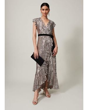 Phase Eight Enja Sequin Maxi Dress - Natural