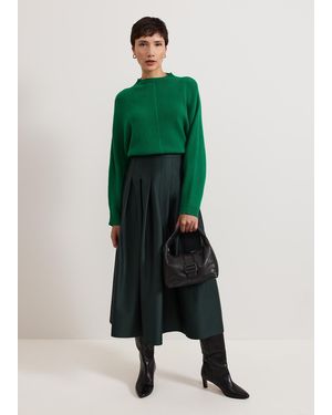 Phase Eight Susie Pleated Skirt - Green