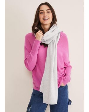 Phase Eight Wool Cashmere Scarf - Pink