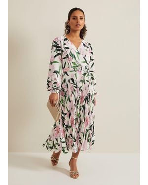 Phase Eight Petite Penny Floral Midi Dress - Natural