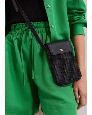 Phase Eight Straw Phone Case - Green