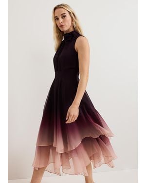 Phase Eight Maybel Ombre Corsage Chiffon Dres - Multicolour