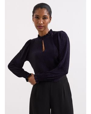 Phase Eight Imogen Shimmer Top - Blue