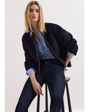 Phase Eight Georgie Wool Jacket - Blue