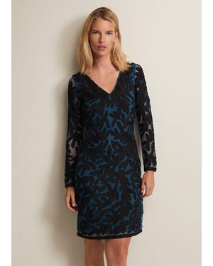 Phase Eight Jasinta Tapework Midi Dress - Blue