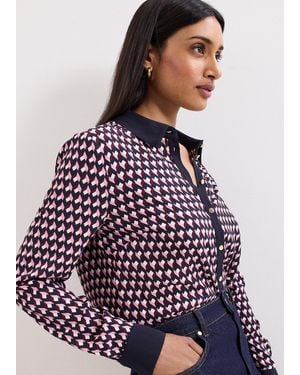 Phase Eight Briar Geo Print Shirt - White