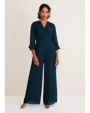 Phase Eight Hattie Wrap Jumpsuit - Blue