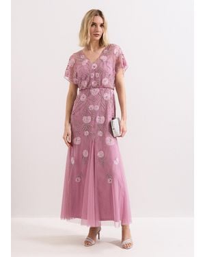 Phase Eight Priya Beaded Maxi Dress - Pink