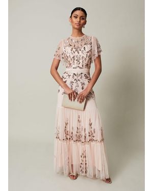 Phase Eight Hilary Embellished Maxi Dress - Purple