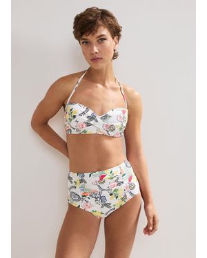 Phase Eight Sicilian Postcard Print Bikini Top - White