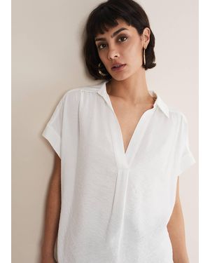 Phase Eight Thea V-Neck Shirt - White