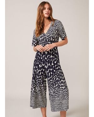 Phase Eight Janie Ombre Spot Jumpsuit - Blue