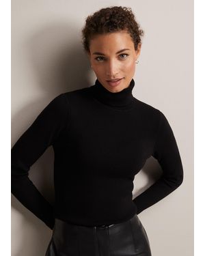 Phase Eight Gwyneth Roll Neck Jumper - Black