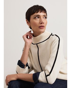 Phase Eight Hallie Tipped Jumper - Natural