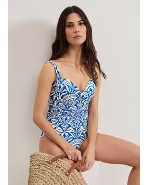 Phase Eight Tile Print Tankini Top - Blue
