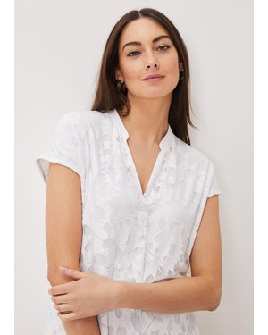 Phase Eight Lauren Burnout Top - White