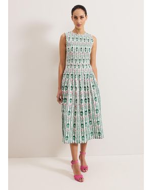 Phase Eight Chiara Floral Midi Dress - White