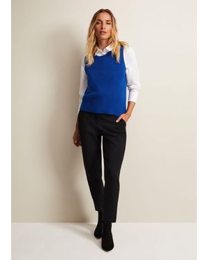 Phase Eight Daniella Mohair Knitted Tank - Blue