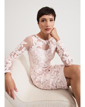 Phase Eight Annika Tapework Midi Dress - Pink