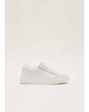 Phase Eight Leather Trainers - Natural