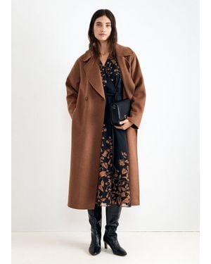 Phase Eight Darcy Revere Collar Belted Coat - Brown