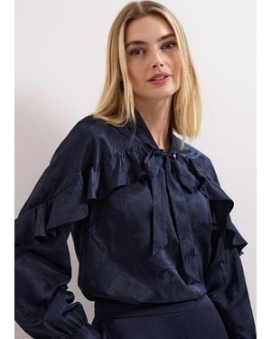 Phase Eight Liberty Ruffle Blouse - Blue