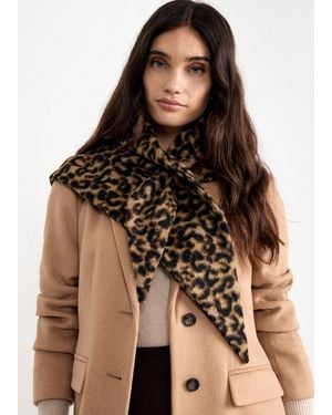 Phase Eight Leopard Print Neck Scarf - Brown